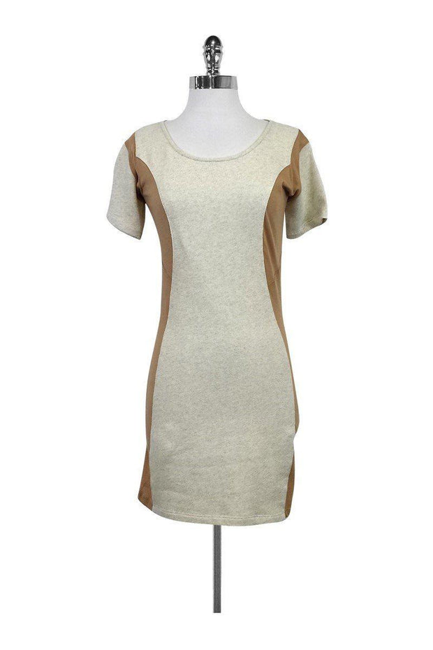 Current Boutique-Surface to Air - Beige Sweater Dress w/ Nude Side Panels Sz XS