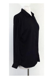 Current Boutique-Surface to Air - Black Cotton Button-Up Blouse Sz 6