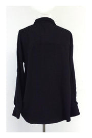 Current Boutique-Surface to Air - Black Cotton Button-Up Blouse Sz 6