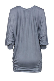 Current Boutique-Susana Monaco - Dusty Blue Draped Tunic-Style Dress Sz XS