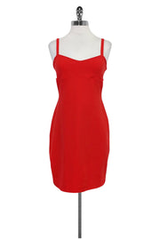 Current Boutique-Susana Monaco - Red Orange Fitted Dress Sz S