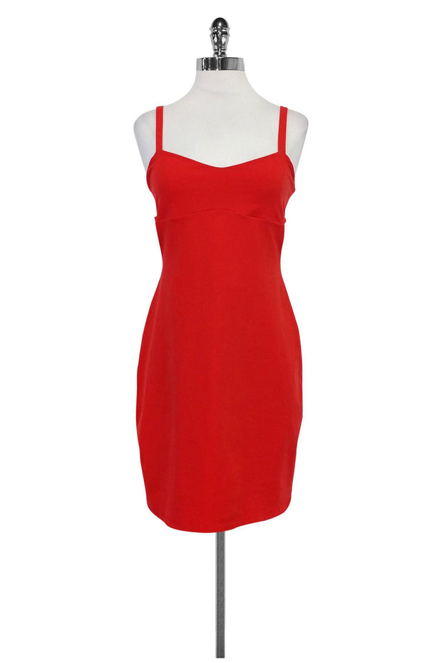 Current Boutique-Susana Monaco - Red Orange Fitted Dress Sz S