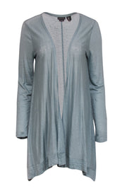 Current Boutique-Tahari - Teal Open Front Linen Cardigan Sz M