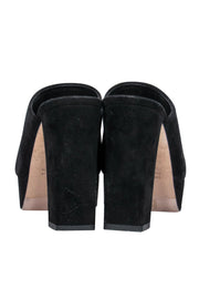 Current Boutique-Tamara Mellon - Black Suede Heeled Mules Sz 6.5