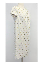 Current Boutique-Tara Jarmon - Ivory & Yellow Floral Cotton Blend Dress Sz 6