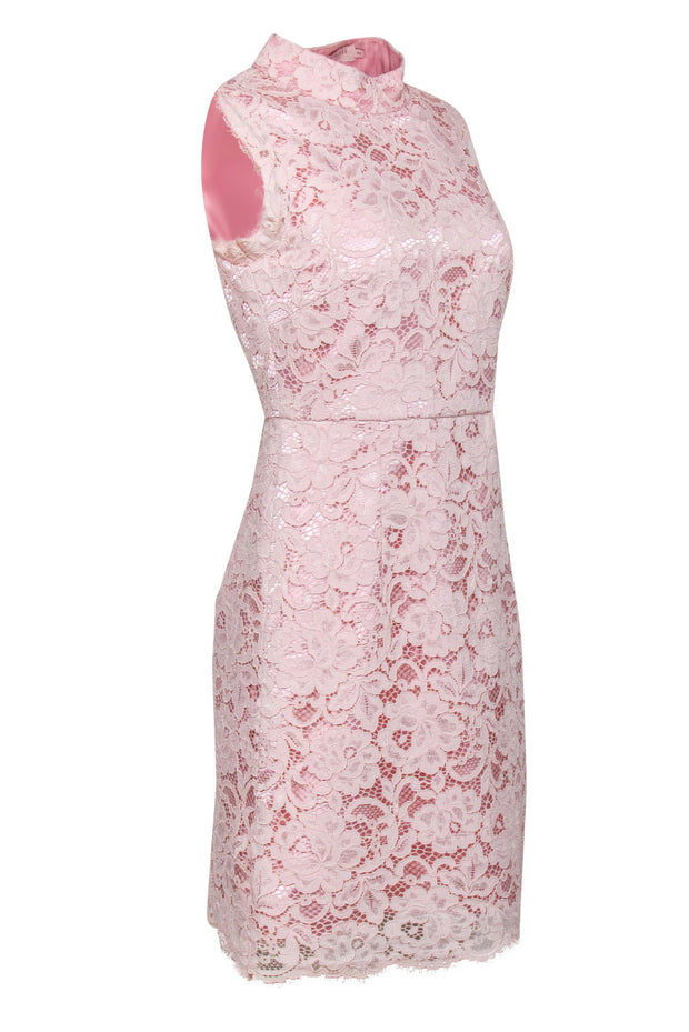 Current Boutique-Ted Baker - Baby Pink A-Line Lace Dress Sz 6