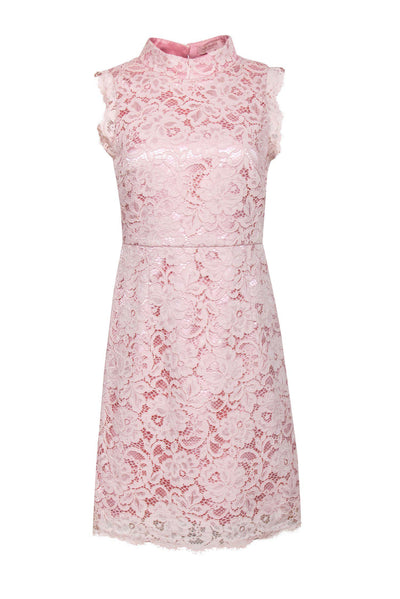 Current Boutique-Ted Baker - Baby Pink A-Line Lace Dress Sz 6