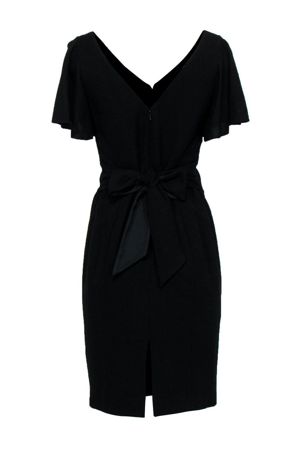 Current Boutique-Ted Baker - Black Flutter Sleeve Sheath Dress Sz 8