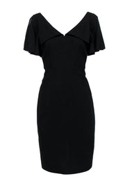 Current Boutique-Ted Baker - Black Flutter Sleeve Sheath Dress Sz 8