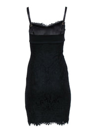 Current Boutique-Ted Baker - Black Lace Satin Empire Waist Cocktail Dress Sz 4