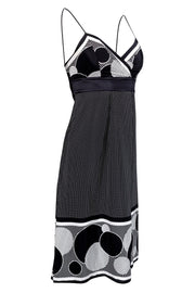 Current Boutique-Ted Baker - Black & White Silk Triangle Top Dress Sz S