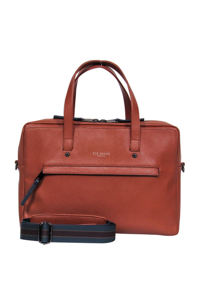 Current Boutique-Ted Baker - Brown Leather Convertible Structured Satchel