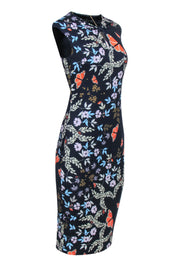 Current Boutique-Ted Baker - Navy Floral Print Sleeveless Dress Sz 4