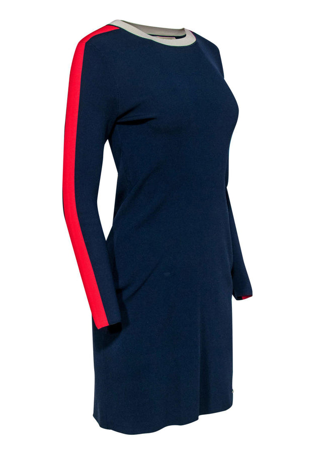 Current Boutique-Ted Baker - Navy Racing Striped Knit Dress Sz 2