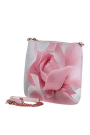 Current Boutique-Ted Baker - Pink & White Rose Print Leather Crossbody