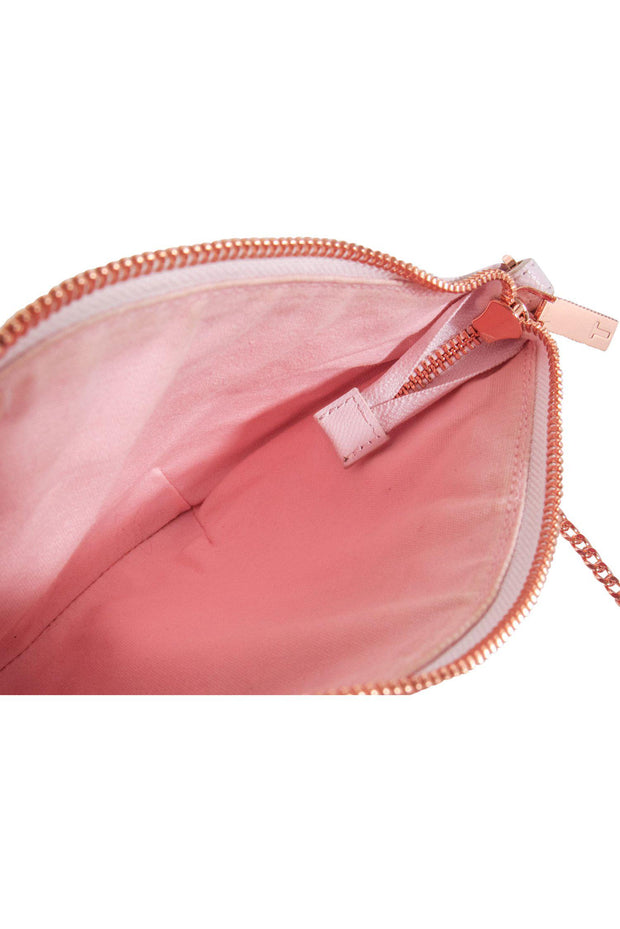 Current Boutique-Ted Baker - Pink & White Rose Print Leather Crossbody