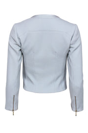 Current Boutique-Ted Baker - Powder Blue Grid Textured Zip-Up Jacket Sz 2