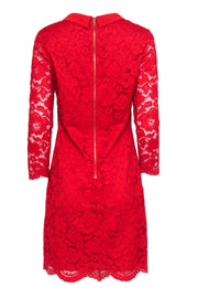 Current Boutique-Ted Baker - Red Lace Peter Pan Collar Dress Sz 8