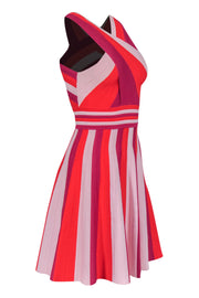 Current Boutique-Ted Baker - Red, Pink & Fuchsia Crossed Top Knit Dress Sz 4