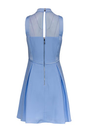 Current Boutique-Ted Baker - Sky Blue A-Line Pleated Mini Dress w/ Eyelet Lace Sz 4