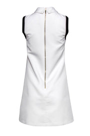 Current Boutique-Ted Baker - White Floral Embroidered Sleeveless Shift Dress w/ Black Trim Sz 2