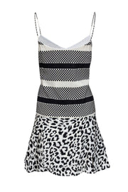 Current Boutique-Thakoon Addition - Black & White Multi-Patterned Slip Dress Sz 8