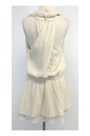 Current Boutique-Thakoon - Cream Silk & Wool Layered Cross Back Dress Sz 4