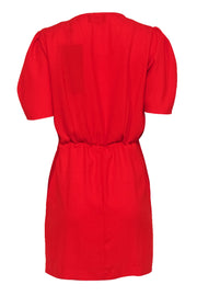 Current Boutique-The Kooples - Red Puff Sleeve Wrap Dress Sz 10