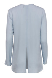 Current Boutique-Theory - Baby Blue Long Sleeve Silk Blouse Sz S