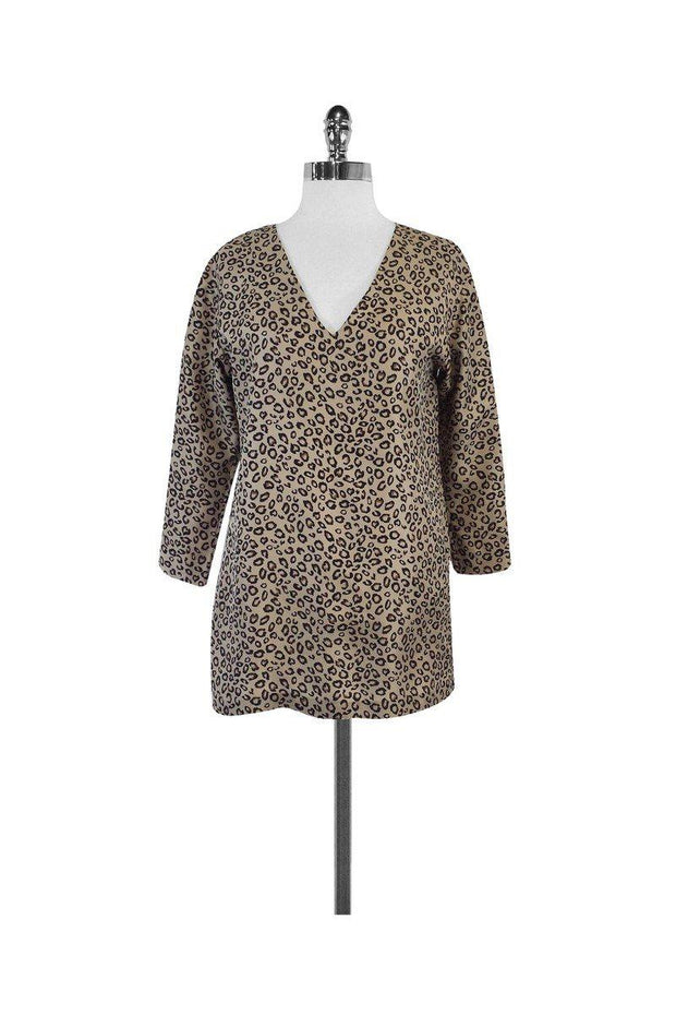 Current Boutique-Theory - Beige Leopard Print Tunic Sz M