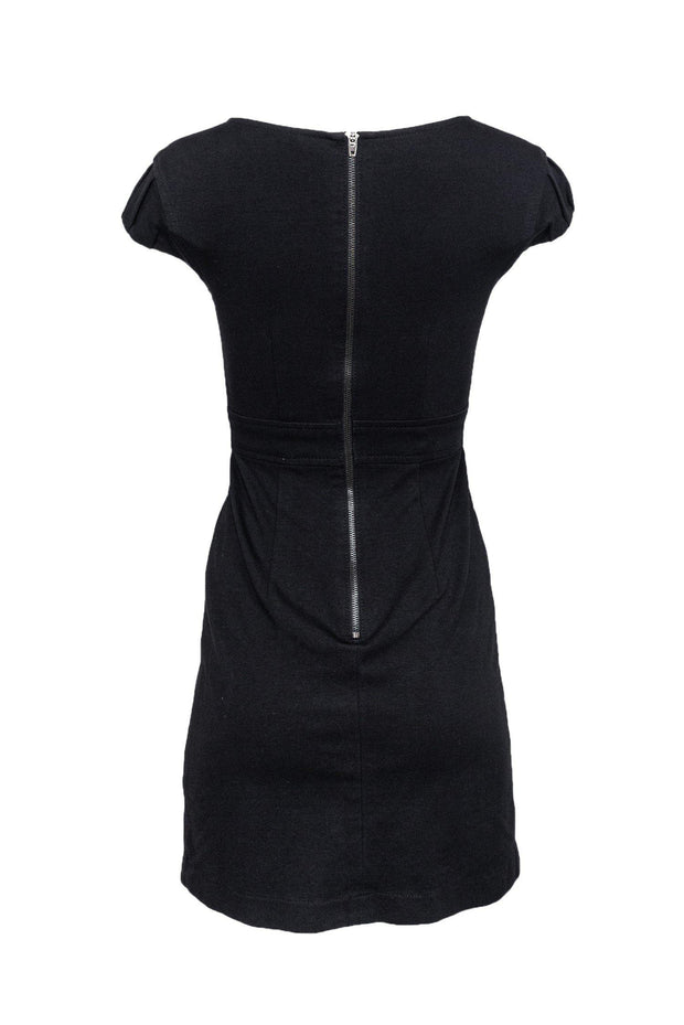 Current Boutique-Theory - Black Cotton Blend A-Line Dress Sz 0