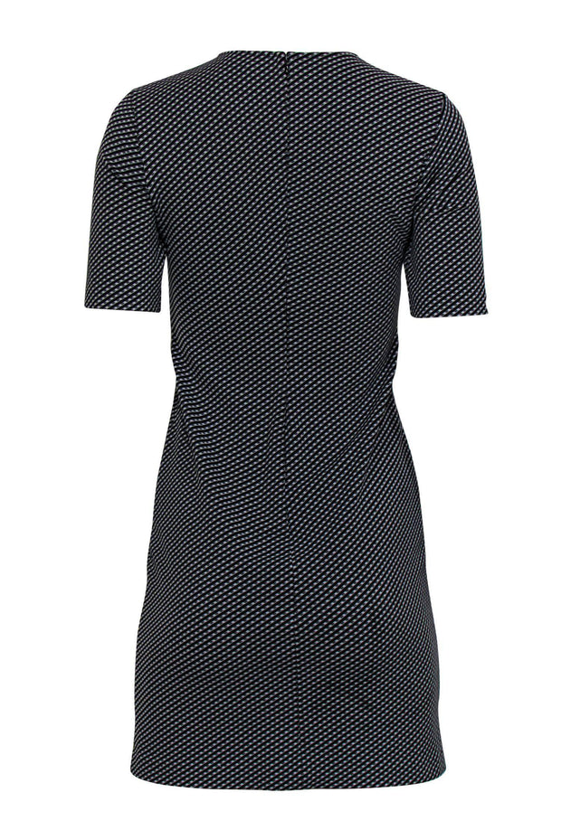 Current Boutique-Theory - Black & Grey Geometric Print Short Sleeve Bodycon Dress Sz 2