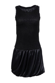 Current Boutique-Theory - Black Knit Dress w/ Bubble Skirt Sz P