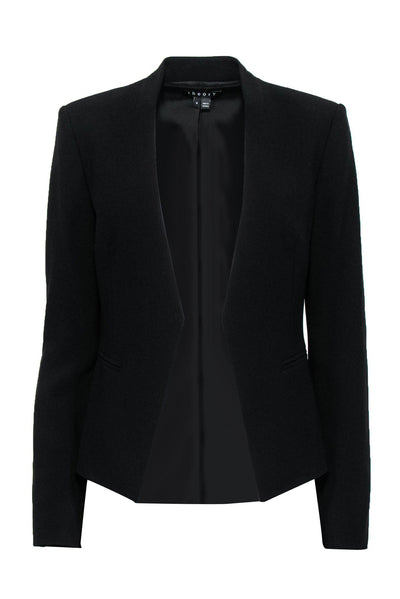 Current Boutique-Theory - Black Open Front "Lanai" Blazer Sz 6