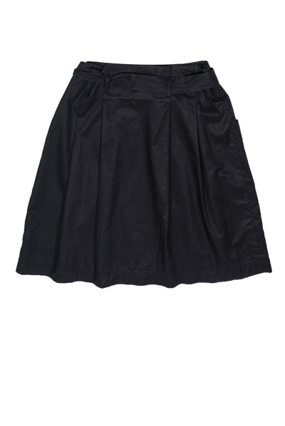 Current Boutique-Theory - Black Paper Bag Cotton Skirt Sz 4