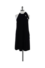 Current Boutique-Theory - Black Pleated High Neck Dress Sz 2