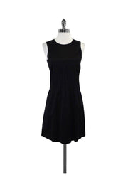 Current Boutique-Theory - Black Sleeveless Pleated Dress Sz 4