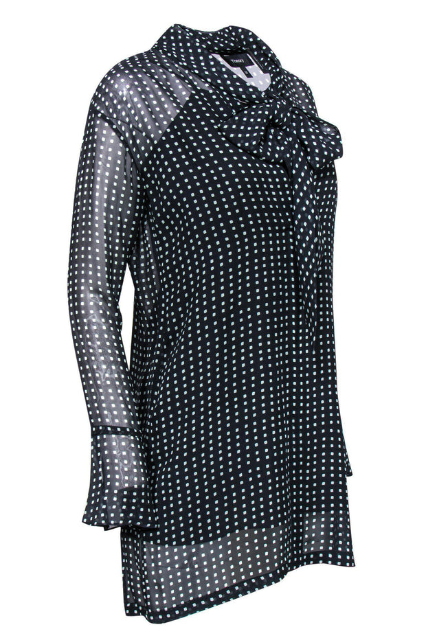 Current Boutique-Theory - Black Square Print Shift Dress Sz 00