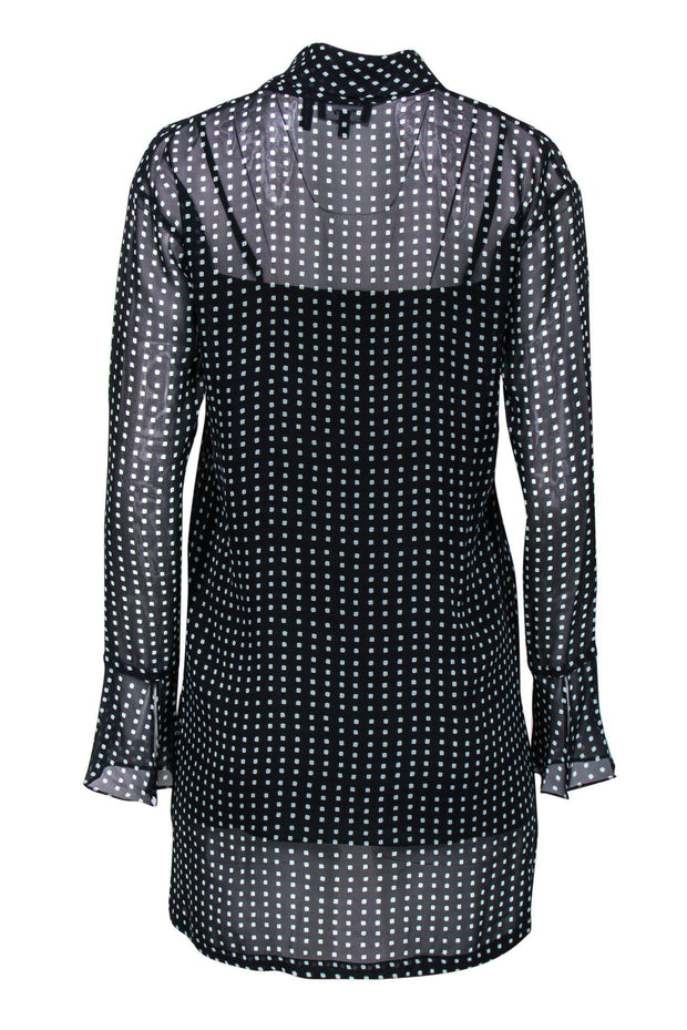 Current Boutique-Theory - Black Square Print Shift Dress Sz 00