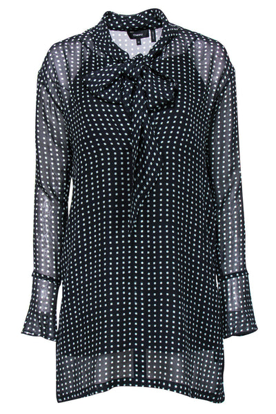 Current Boutique-Theory - Black Square Print Shift Dress Sz 00