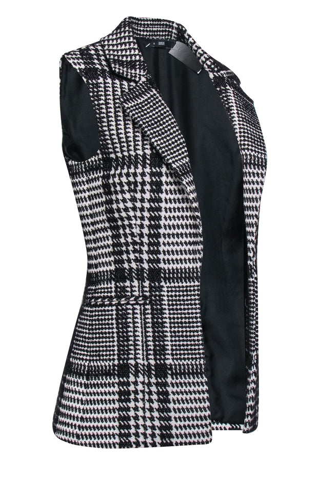 Current Boutique-Theory – Black & White Houndstooth Print Vest Sz 0