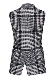 Current Boutique-Theory – Black & White Houndstooth Print Vest Sz 0