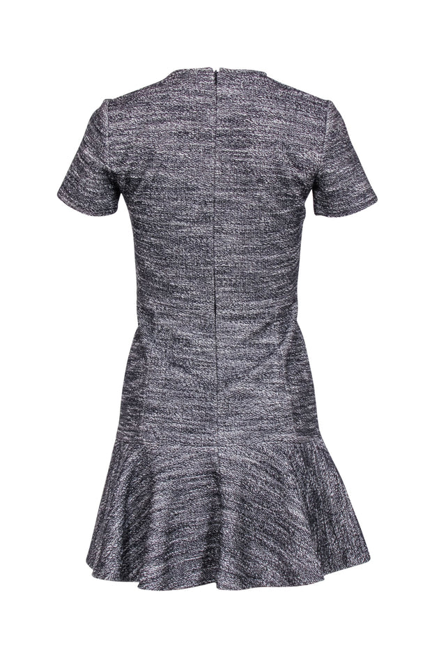 Current Boutique-Theory - Black & White Tweed Dress w/ Flounce Hem Sz 2