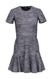 Current Boutique-Theory - Black & White Tweed Dress w/ Flounce Hem Sz 2