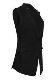 Current Boutique-Theory - Black Wool Blend Blazer Vest Sz 8