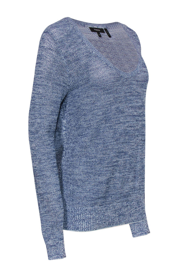 Current Boutique-Theory - Blue Marbled Pullover Sweater Sz M