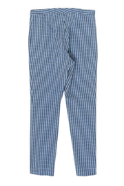 Current Boutique-Theory - Blue, Navy & White Checkered Skinny Trousers Sz 4