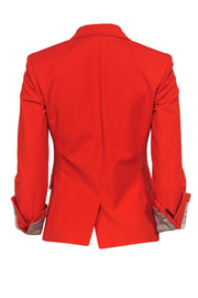 Current Boutique-Theory - Bright Orange Double Flap Pocket Blazer Sz 2