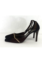 Current Boutique-Theory - Brown, Black & Tan Ankle Strap Heels Sz 9.5