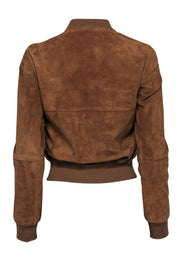 Current Boutique-Theory - Brown Suede Bomber Jacket Sz S